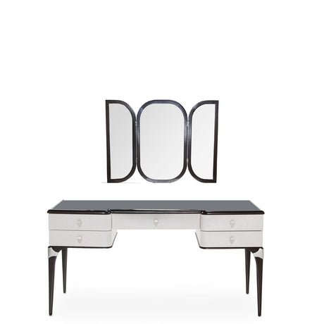 Aico Furniture - Paris Chic 2 Piece Vanity Desk Set In Espresso - N9003058-409-2Set