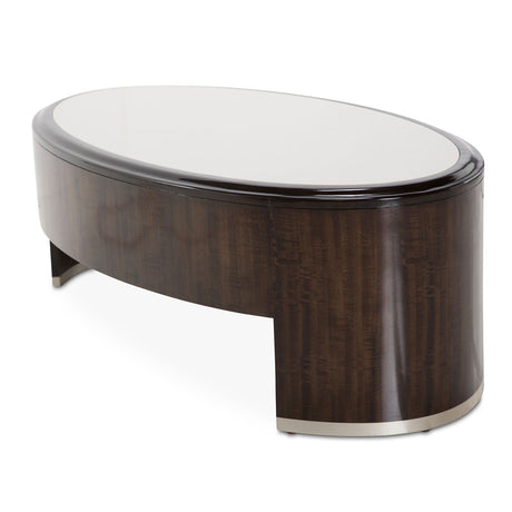 Aico Furniture - Paris Chic Oval Cocktail Table In Espresso - N9003201-409