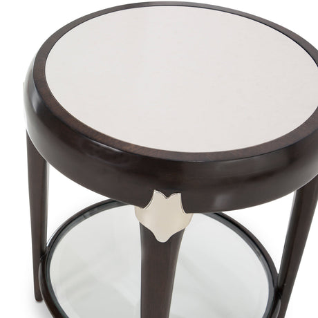 Aico Furniture - Paris Chic Round Accent Table In Espresso - N9003224-409