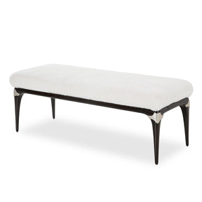 Paris Chic Bed Bench Faux Fur Espresso Finish – Aico