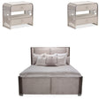 Roxbury Park 3 Piece Eastern King Dual-Panel Bedroom Set in Slate – AICO Furniture