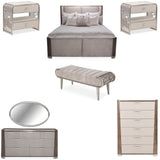 Aico Furniture - Roxbury Park 7 Piece Eastern King Dual-Panel Bedroom Set In Slate - N9006000Ekdp4-220-7Set