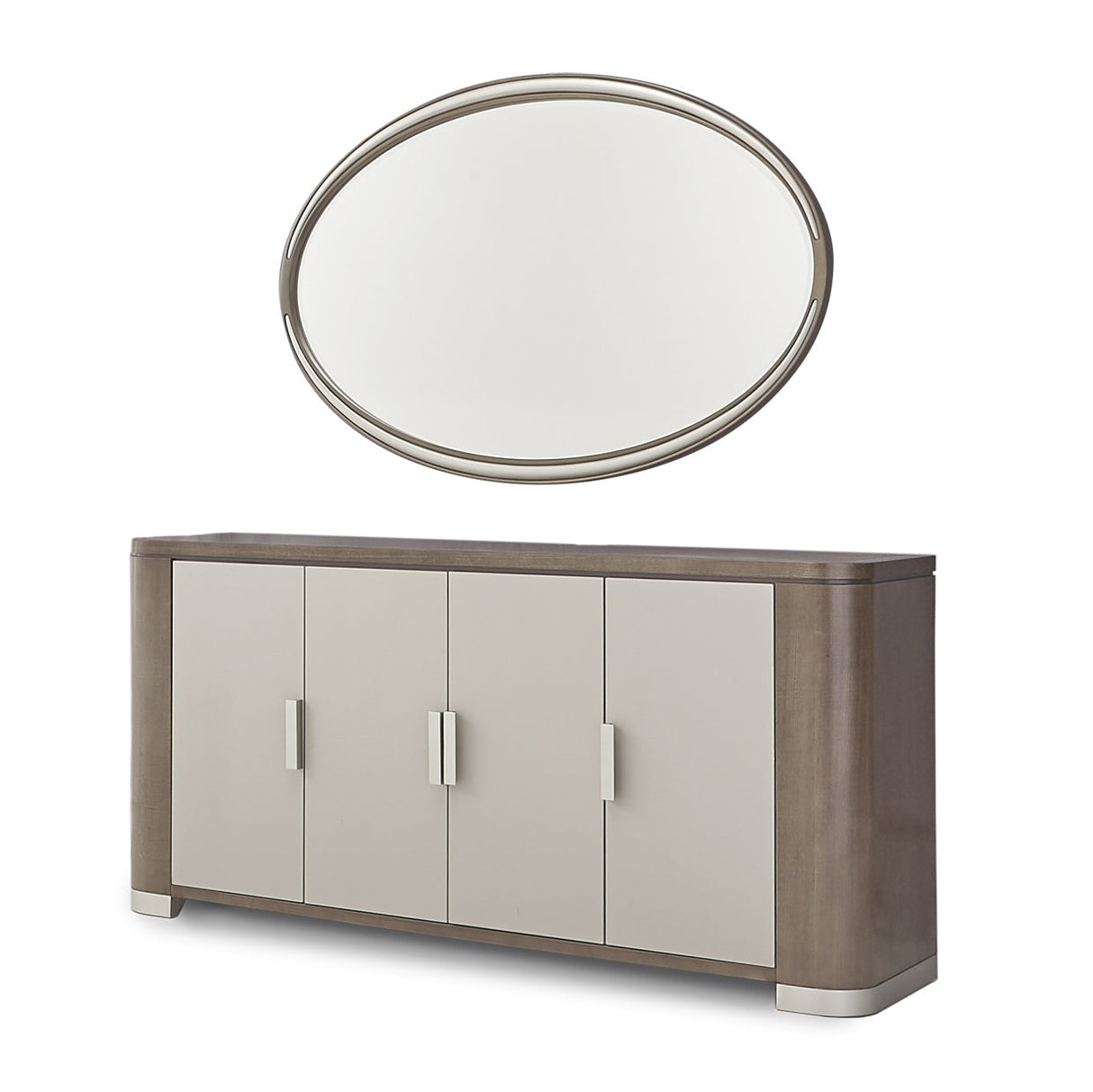 Aico Furniture - Roxbury Park Sideboard & Mirror In Slate - N9006007-260-220