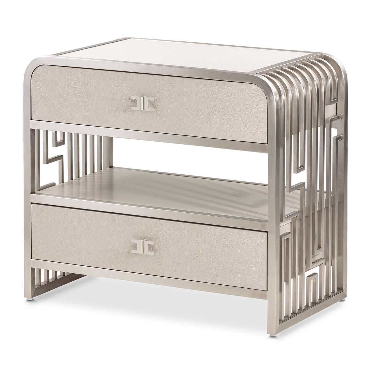 Aico Furniture - Roxbury Park 7 Piece Queen Dual-Panel Bedroom Set In Slate - N9006000Qndp4-220-7Set