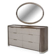 Roxbury Park Storage Console-Dresser With Mirror In Slate - Aico Furniture