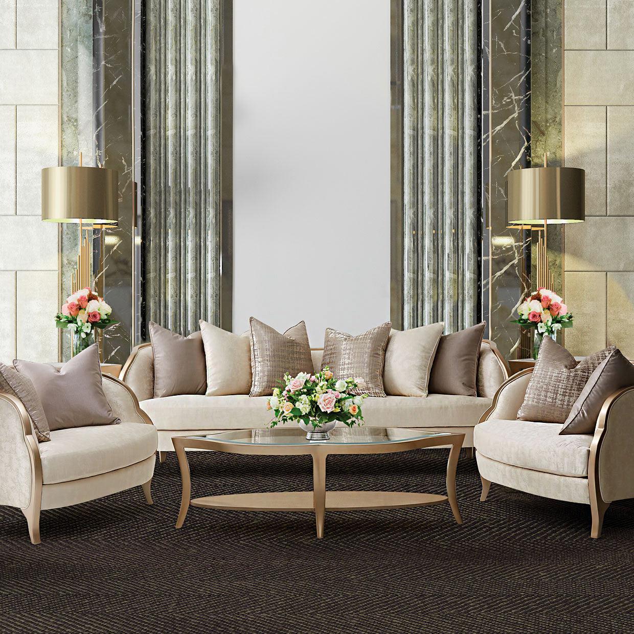 Aico Furniture Malibu Crest Panel Bed