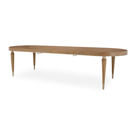 Aico Furniture - Villa Cherie Caramel 4 Leg Oval Dining Table In Chardonnay - N9008000-134