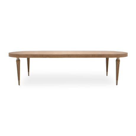 Aico Furniture - Villa Cherie Caramel 4 Leg Oval Dining Table In Chardonnay - N9008000-134