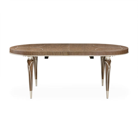 Aico Furniture - Villa Cherie 4 Leg Oval Dining Table In Hazelnut - N9008000-410