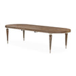Villa Cherie Oval Extendable Dining Table in Hazelnut with Chardonnay Accents – AICO Furniture