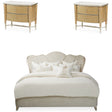 Villa Cherie 3 Piece Queen Upholstered Bedroom Set in Caramel Velvet – AICO
