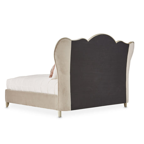 Aico Furniture - Villa Cherie Eastern King Channel-Tufted Upholstered Bed In Hazelnut - N9008000Hek-410