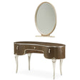 Villa Cherie Vanity Desk With Mirror In Hazelnut - N9008058-68-410 - Aico Furniture