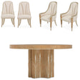 Villa Cherie Caramel 5-Piece Round Dining Table Set Chardonnay — AICO Furniture