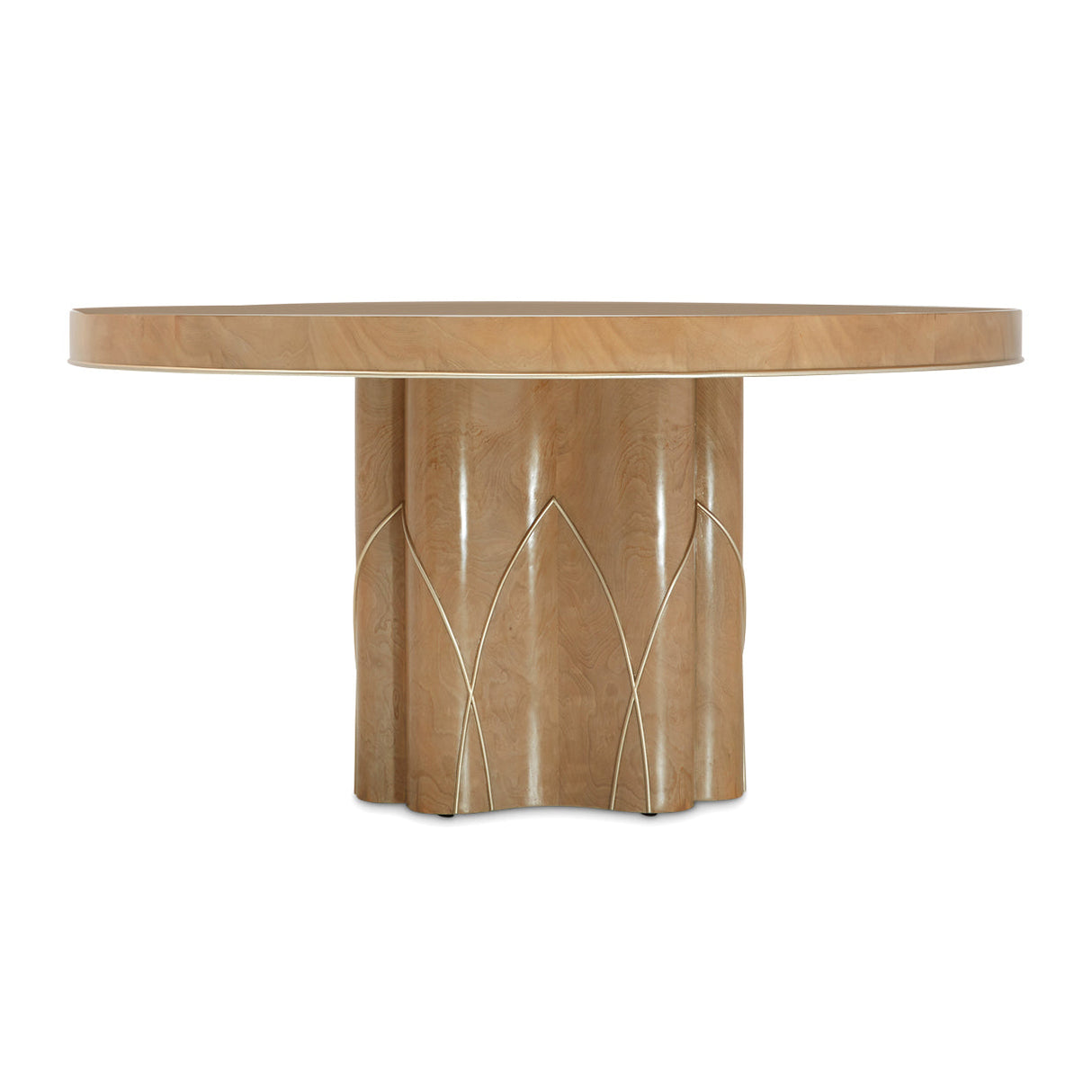 Aico Furniture - Villa Cherie Caramel Round Dining Table In Chardonnay - N9008001-134