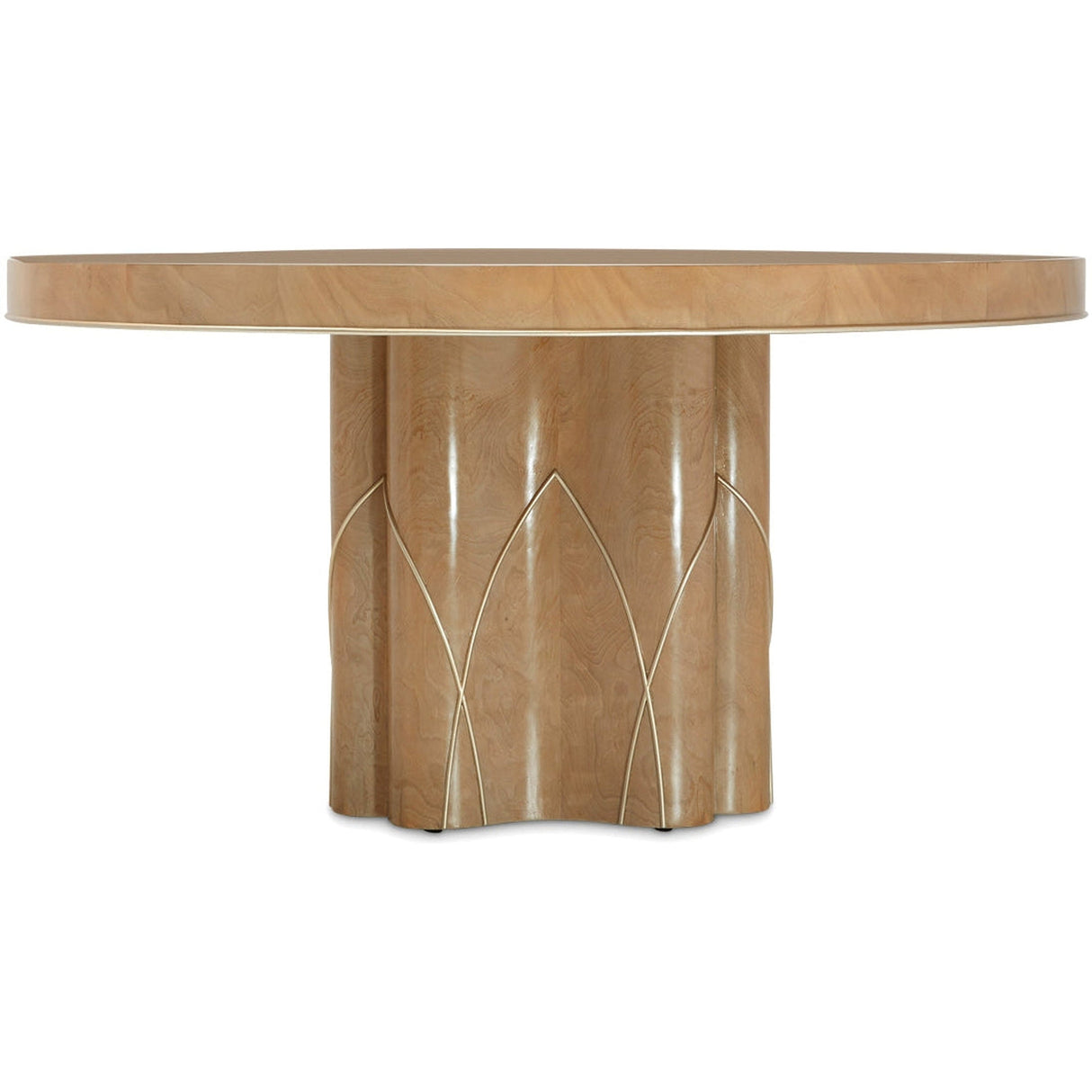 Michael Amini Villa Cherie Caramel Round Dining Table - Home Elegance USA