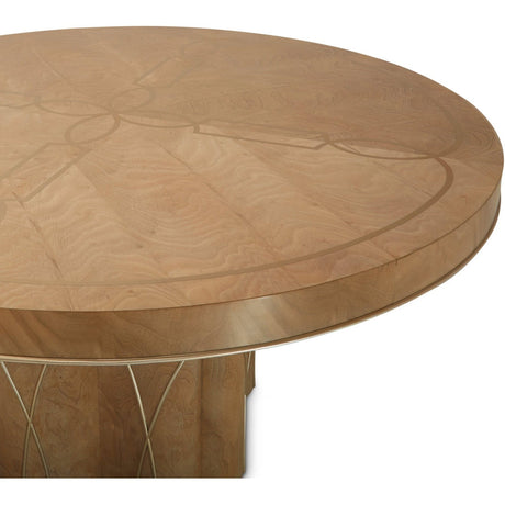 Michael Amini Villa Cherie Caramel Round Dining Table - Home Elegance USA