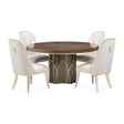 Villa Cherie 5-Piece Round Dining Table Set Hazelnut — AICO Furniture