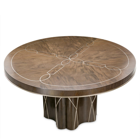 Aico Furniture - Villa Cherie Round Dining Table In Hazelnut - N9008003-410