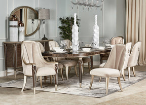 Villa Cherie 7-Piece Oval Dining Room Set Hazelnut — AICO Furniture