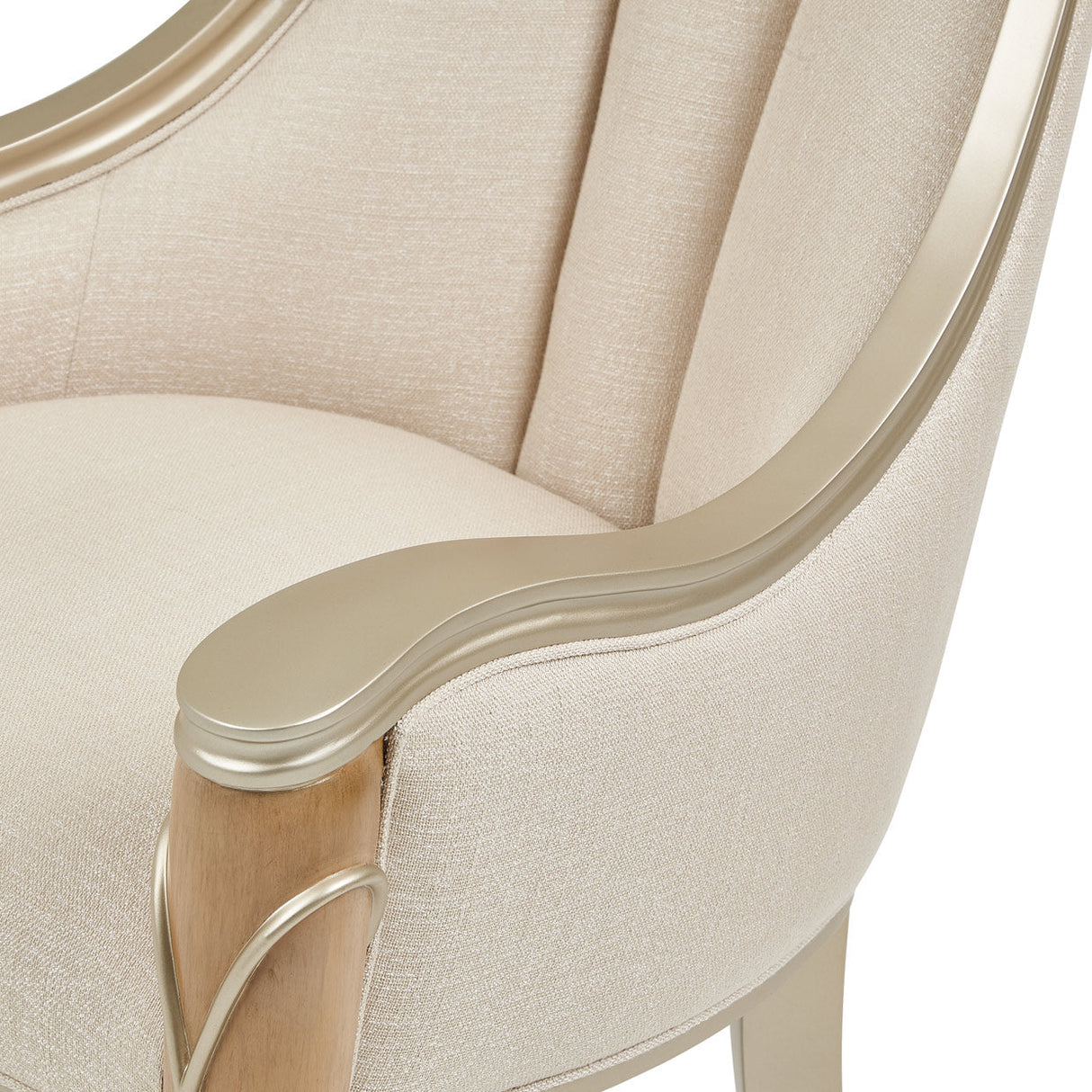 Aico Furniture - Villa Cherie Caramel Arm Chair In Chardonnay (Set Of 2) - N9008004-134