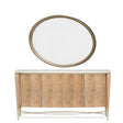 Villa Cherie Caramel Sideboard with Oval Wall Mirror – Michael Amini