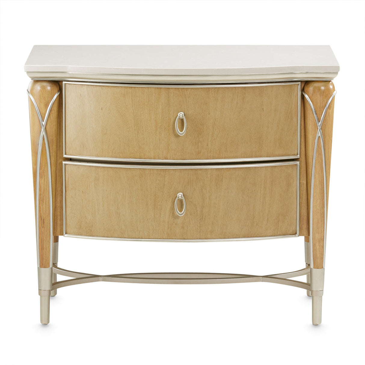 Aico Furniture - Villa Cherie Caramel Nightstand In Chardonnay - N9008040-134