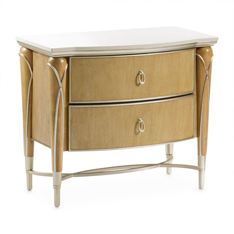 Aico Furniture - Villa Cherie Caramel Nightstand In Chardonnay - N9008040-134