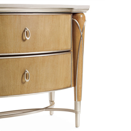 Aico Furniture - Villa Cherie Caramel Nightstand In Chardonnay - N9008040-134