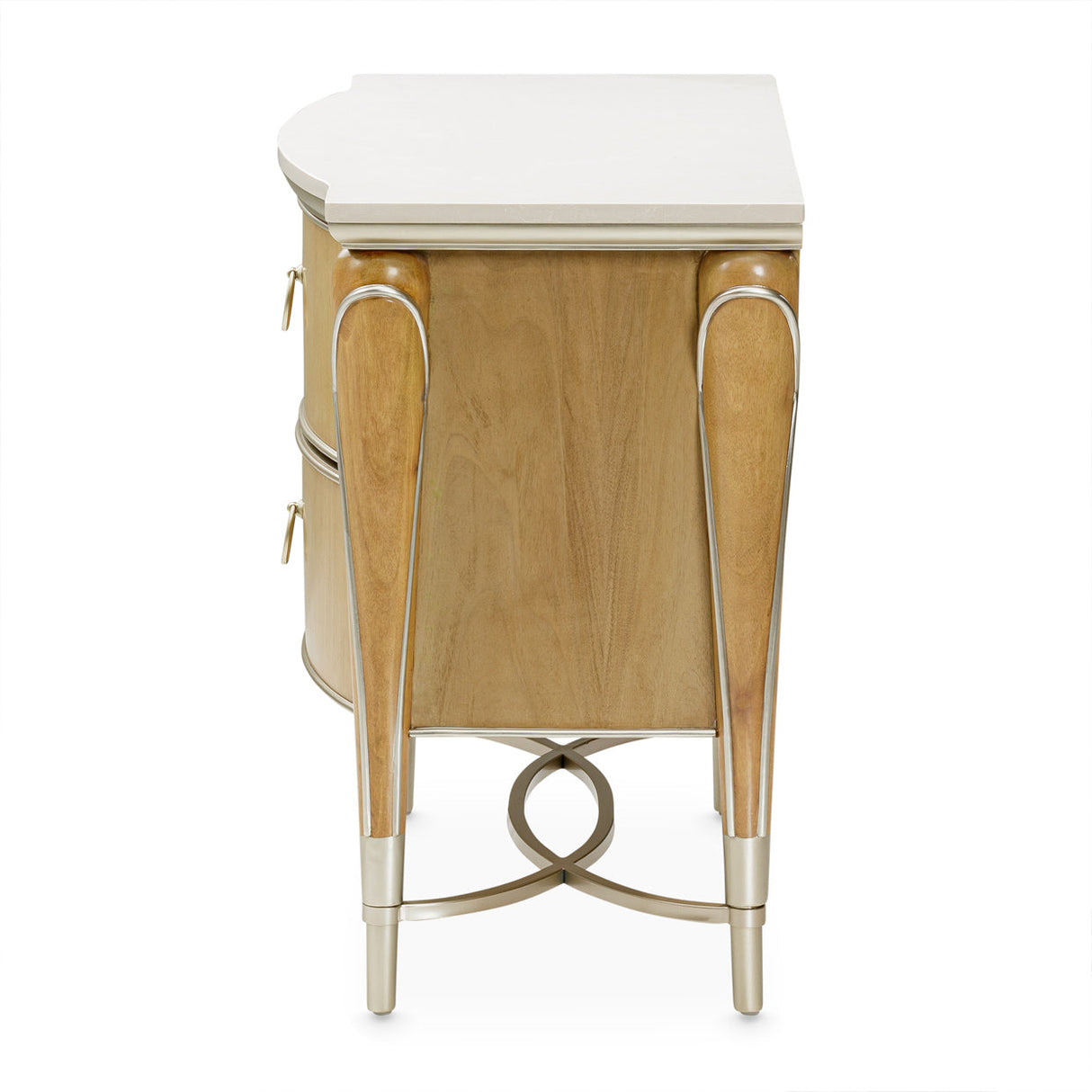 Aico Furniture - Villa Cherie Caramel Nightstand In Chardonnay - N9008040-134