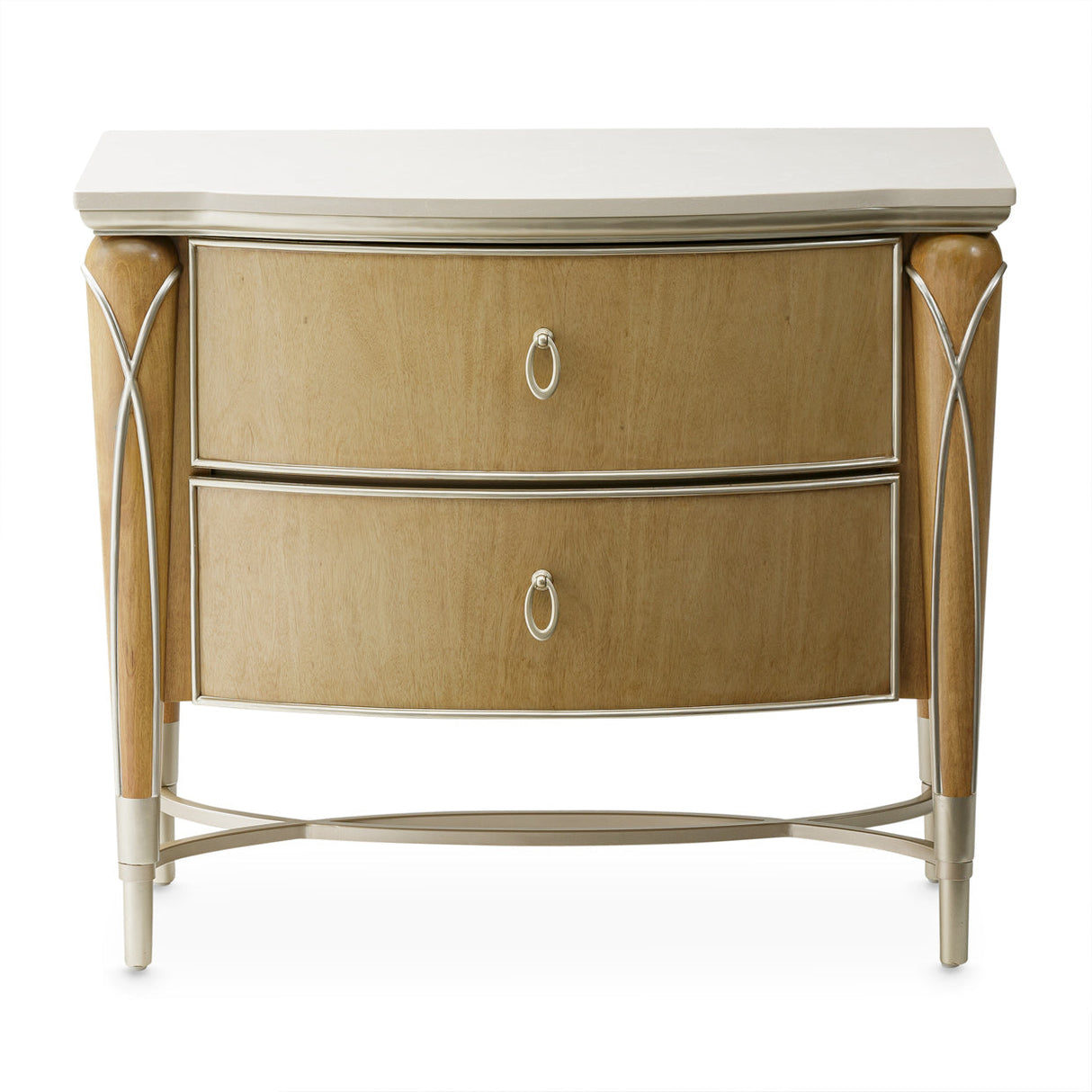 Aico Furniture - Villa Cherie Caramel Nightstand In Chardonnay - N9008040-134