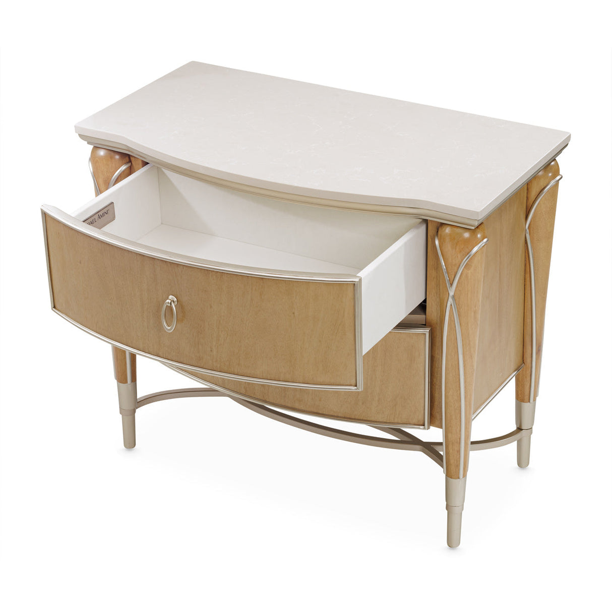 Aico Furniture - Villa Cherie Caramel Nightstand In Chardonnay - N9008040-134