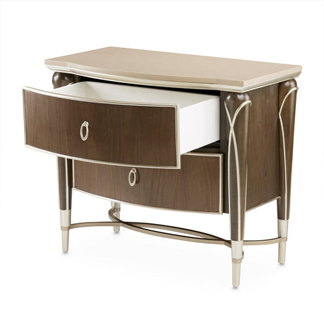 Aico Furniture - Villa Cherie Nightstand In Hazelnut - N9008040-410