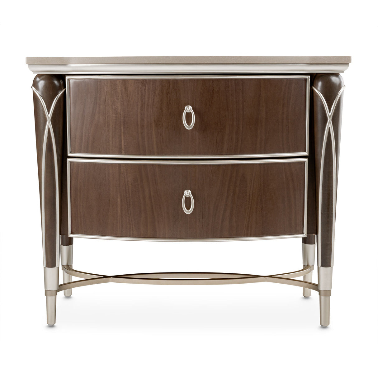 Aico Furniture - Villa Cherie Nightstand In Hazelnut - N9008040-410