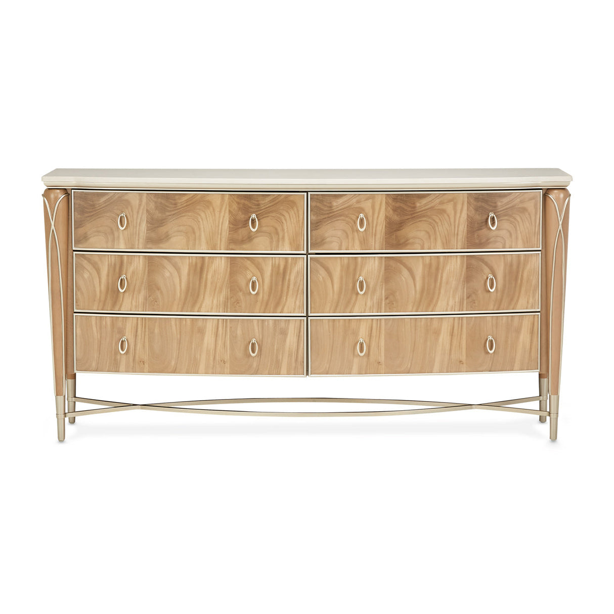 Aico Furniture - Villa Cherie Caramel Dresser In Chardonnay - N9008050-134