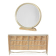 Villa Cherie Caramel Dresser With Mirror In Chardonnay - N9008050-60-134 - Aico Furniture