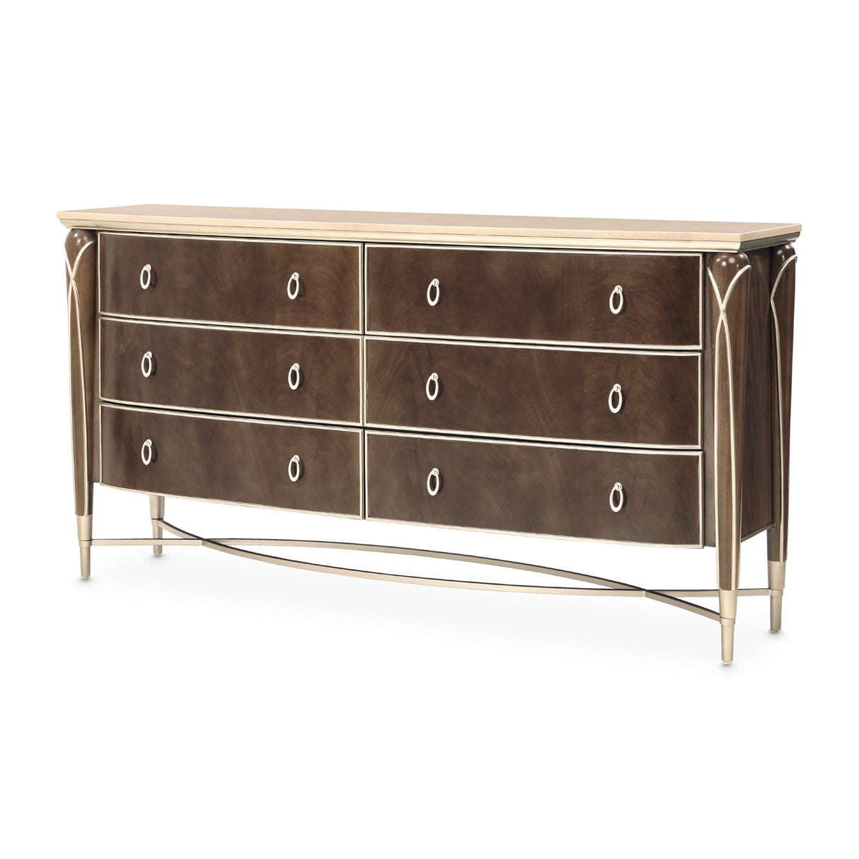 Aico Furniture - Villa Cherie Dresser In Hazelnut - N9008050-410