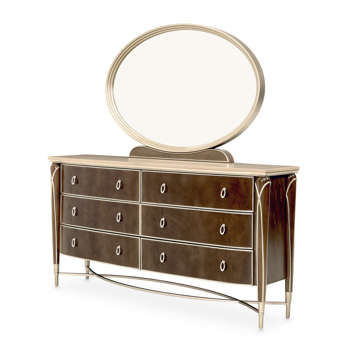 Aico Furniture - Villa Cherie Dresser In Hazelnut - N9008050-410