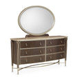 Villa Cherie Dresser With Mirror In Hazelnut - N9008050-60-410 - Aico Furniture