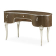Villa Cherie Vanity Desk in Hazelnut with Velvet Drawers & Chardonnay Accents – Aico Furniture