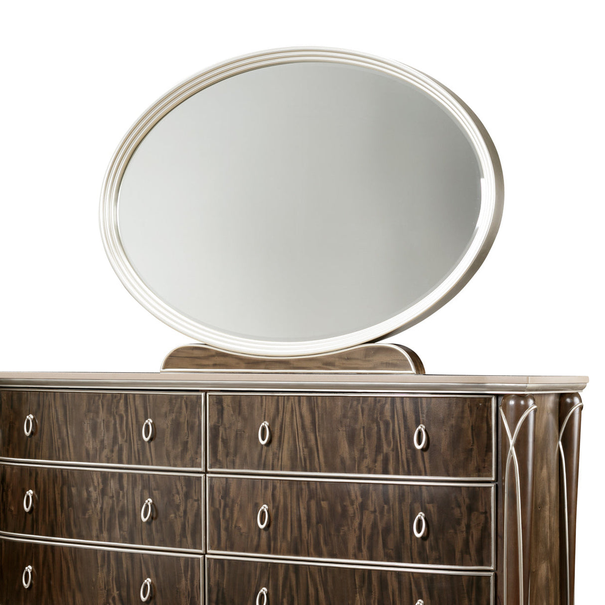 Aico Furniture - Villa Cherie Dresser With Mirror In Hazelnut - N9008050-60-410