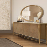 Aico Furniture - Villa Cherie Caramel Sideboard With Mirror In Chardonnay - N9008007-67-134