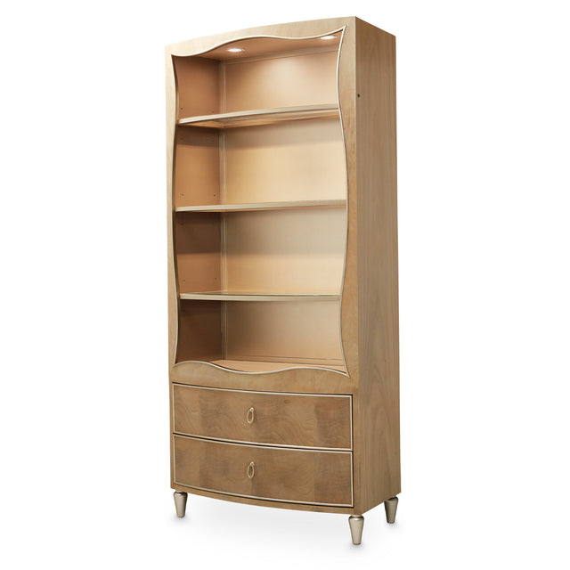 Aico Furniture - Villa Cherie Caramel Bookcase In Chardonnay - N9008199-134