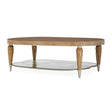 Villa Cherie Oval Cocktail Table in Caramel with Chardonnay Accents – AICO