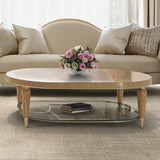 Aico Furniture - Villa Cherie Caramel Oval Cocktail Table In Chardonnay - N9008201-134