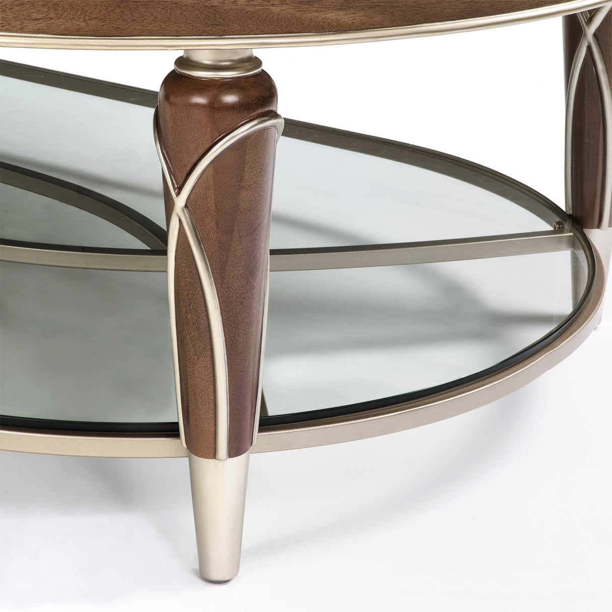 Aico Furniture - Villa Cherie Oval Cocktail Table In Hazelnut - N9008201-410