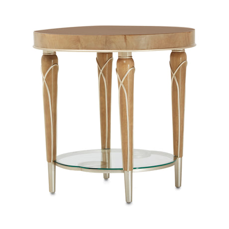 Aico Furniture - Villa Cherie Caramel 3 Piece Occasional Table Set In Chardonnay - N9008201-202-134