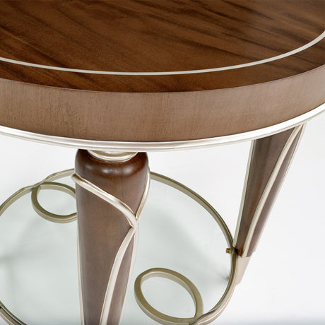 Michael Amini Villa Cherie Hazelnut End Table - Home Elegance USA