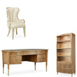 Villa Cherie Caramel 3 Piece Office Desk Set In Chardonnay - N9008207-134-3Set - Aico Furniture