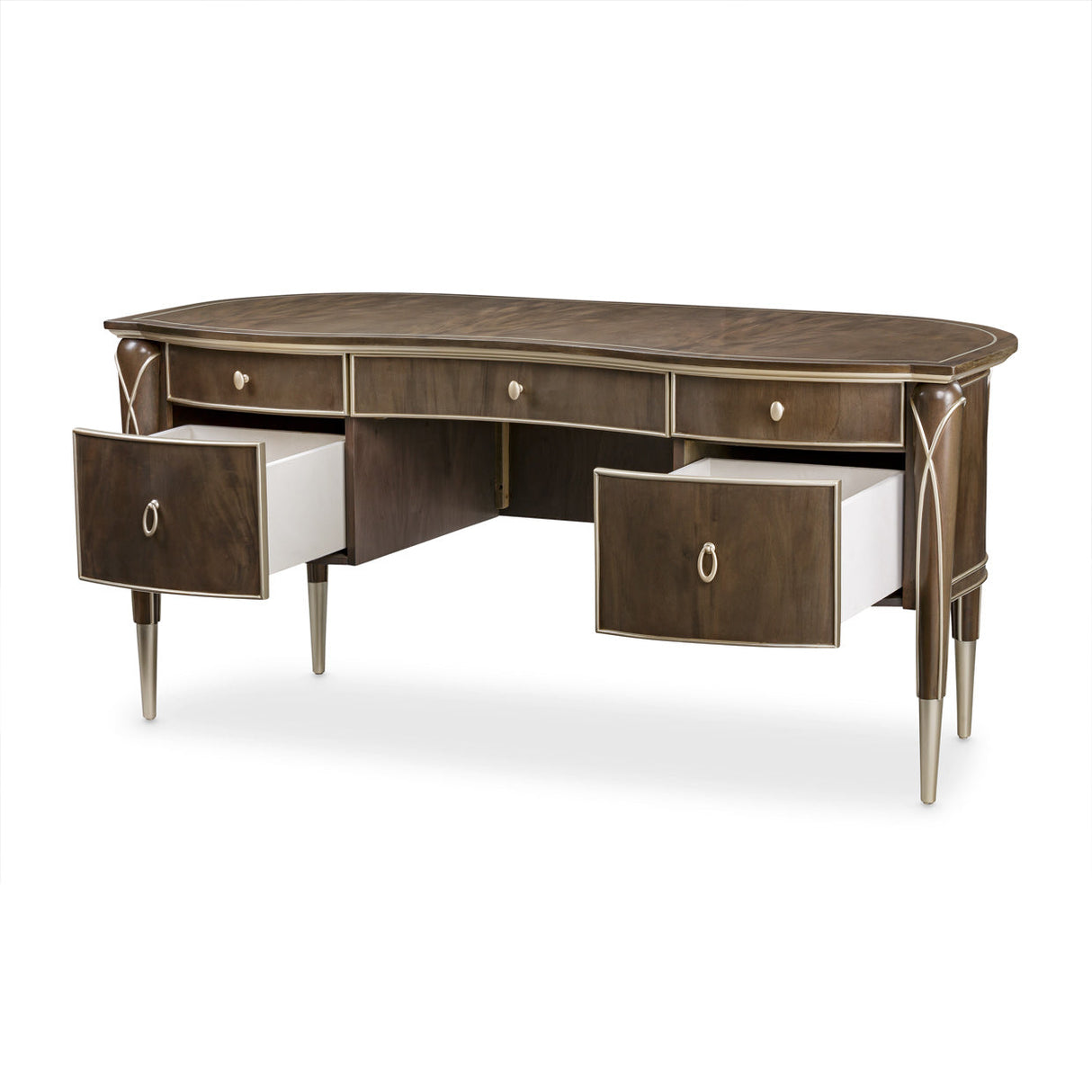 Aico Furniture - Villa Cherie Desk With Chair In Hazelnut - N9008207-244-410